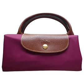 nuova borsa da viaggio longchamp modello L con etichetta Fuschia