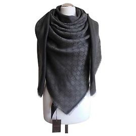 GGWEB GUCCI SCIARPA STOLA antracite NOVITÀ Grigio antracite