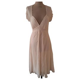 Autre Marque Vestido de seda Jonathan Martin Eggshell Blanco roto