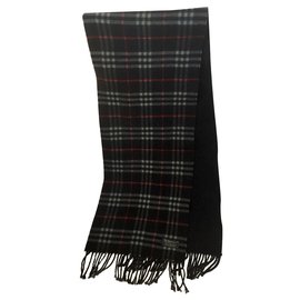 Burberry-Burberry unisex cashmere scarf lined sided-Multiple colors,Navy blue