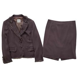 Moschino Cheap And Chic Traje de falda marrón oscuro Marrón oscuro