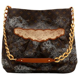 Louis Vuitton-FERSEN SILVER LACE LIMITED EDITION-Brown,Gold hardware