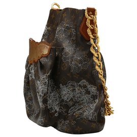 Louis Vuitton-FERSEN SILVER LACE LIMITED EDITION-Brown,Gold hardware