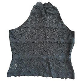 Autre Marque Laurence Ivoire Lace Top Black Black