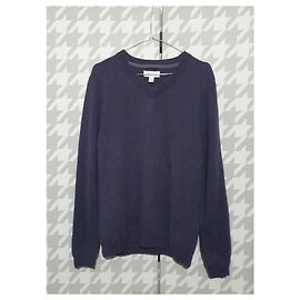 Autre Marque John W. Nordstrom Kaschmirpullover mit V-Ausschnitt Lila Lila