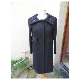 Alberta Ferretti-Coats, Outerwear-Black