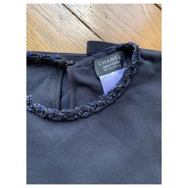 Chanel-Camiseta-Preto,Azul marinho