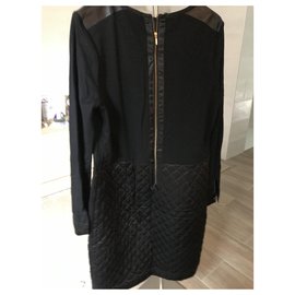 Autre Marque-Schickes Kleid aus Tri-Material-Schwarz