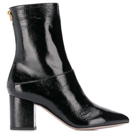 Valentino botas negras de charol Ringstud Negro
