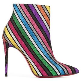 Christian Louboutin Multi So Kate Booty 100 Suede Leather Boots Multiple colors