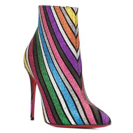 Christian Louboutin-Christian Louboutin Multi So Kate Booty 100 Stivali in pelle scamosciata-Multicolore