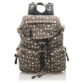 Miu Miu Miu de Lona Cinza Multicor Cinza