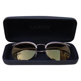 Lanvin-Des lunettes de soleil-Doré,Autre
