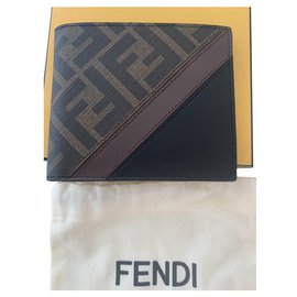 Fendi-Fendi flap wallet-Dark brown