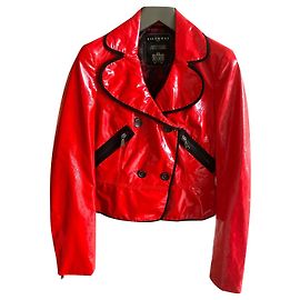 John Richmond Richmond woman leather like jacket Red