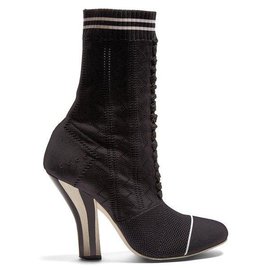 Fendi-"Fendi Freedom Mules" to "Rockoko Runway Boots"-Black,White