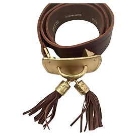 Just Cavalli Cinto com borlas e ferragens de latão Marrom Gold hardware