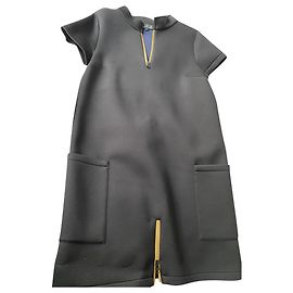 Agnès b. Schwarzes Kurzarmkleid Schwarz