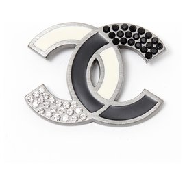 Chanel-CC NEGRO BLANCO-Plata