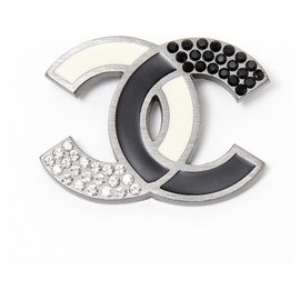 Chanel-CC SCHWARZWEISS-Silber