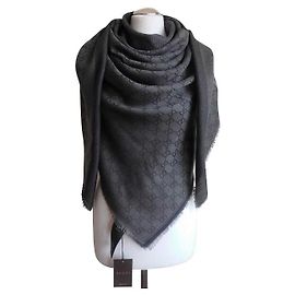 GGWEB GUCCI SCARF STOLA antracite NOVO Cinza antracite