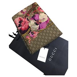 GUCCI-SCHAL NEU Beige Fuschia