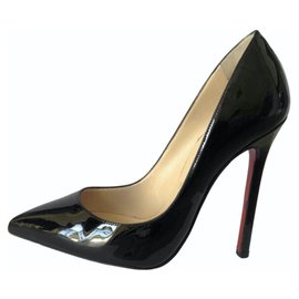 Christian Louboutin-So Kate 120 mm Patent Black Leather-Black