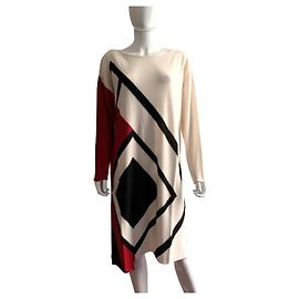 Pier Antonio Gaspari Robe en maille de laine géométrique Multicolore