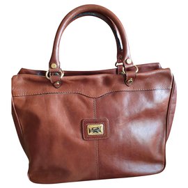Valentino Dark Brown Leather Handbag Dark brown