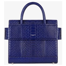 GIVENCHY New blue python HORIZON bag PM Blue