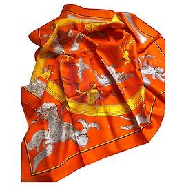 Hermès Bufandas Naranja