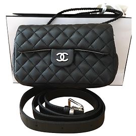 CHANEL CINTURÓN BOLSA UNIFORME Negro