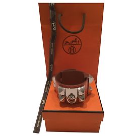 Pulseira Hermès Collier de Chien Laranja de Crocodilo Laranja