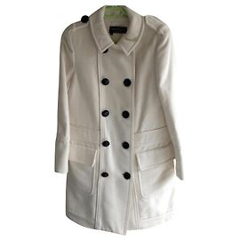 Salvatore Ferragamo Kaschmir Mantel Creme Roh
