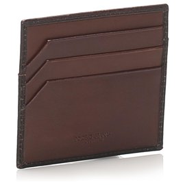 Autre Marque-Dolce&Gabbana Brown Leather Card Holder-Brown