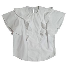 Blusa Mulberry Veronica de algodón blanco Blanco