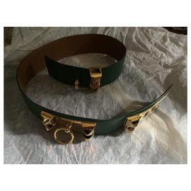 Hermès-Hebilla de perro-Verde