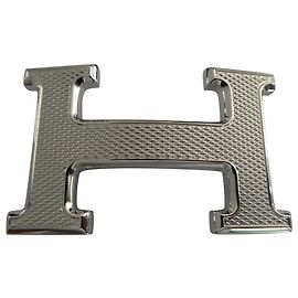 Hermès Loop 5382 aço guilhochê revestido de paládio Prata