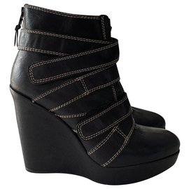 Stuart Weitzman-Tacco a zeppa-Nero