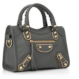 Bolso City Mini Edge de piel gris Balenciaga Gris antracita