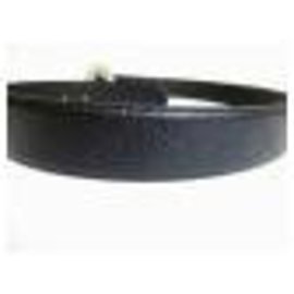 Gucci-Gucci Black Leather Interlocking Guccissima Belt Size 90-Black