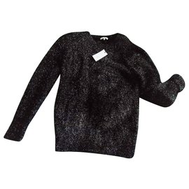 Carven Pullover lang schwarz und silber Polyamid S Schwarz