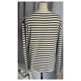 Chanel-CHANEL UNIFORM Men's Long Sleeve Sailor Top T52-Cream