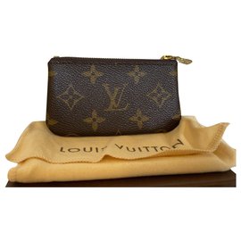 Louis Vuitton-Bolsa chave Louis Vuitton sem corrente-Marrom