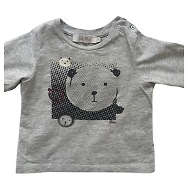 Christian Dior Camiseta bebé algodón gris Gris