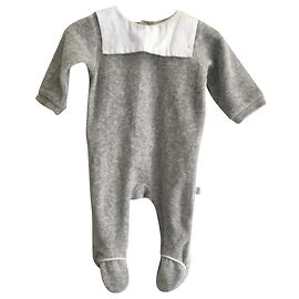 Jacadi Velvet Bodysuit Grey Grey