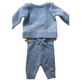 Jacadi-Traje de bebé azul-Azul