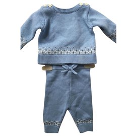 Jacadi-Blue baby outfit-Blue