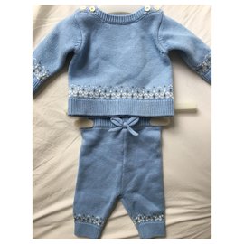 Jacadi-Blue baby outfit-Blue