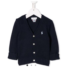 Ralph Lauren-Cable knit cardigan-Navy blue